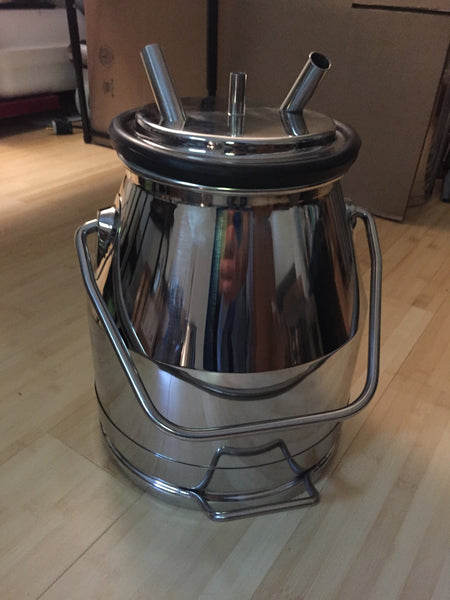 Grade A 2.5 Gallon Stainless Steel Mini-Milk Bucket - Affordable Milkers LLC
