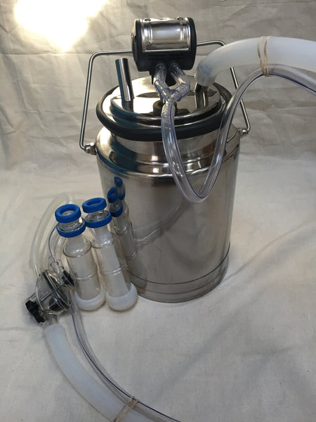 Complete Mini-Milking Machine for Goats/Sheep/Nigerian Dwarf w/ Uni-Crown Vacuum Pump - Affordable Milkers LLC
 - 1